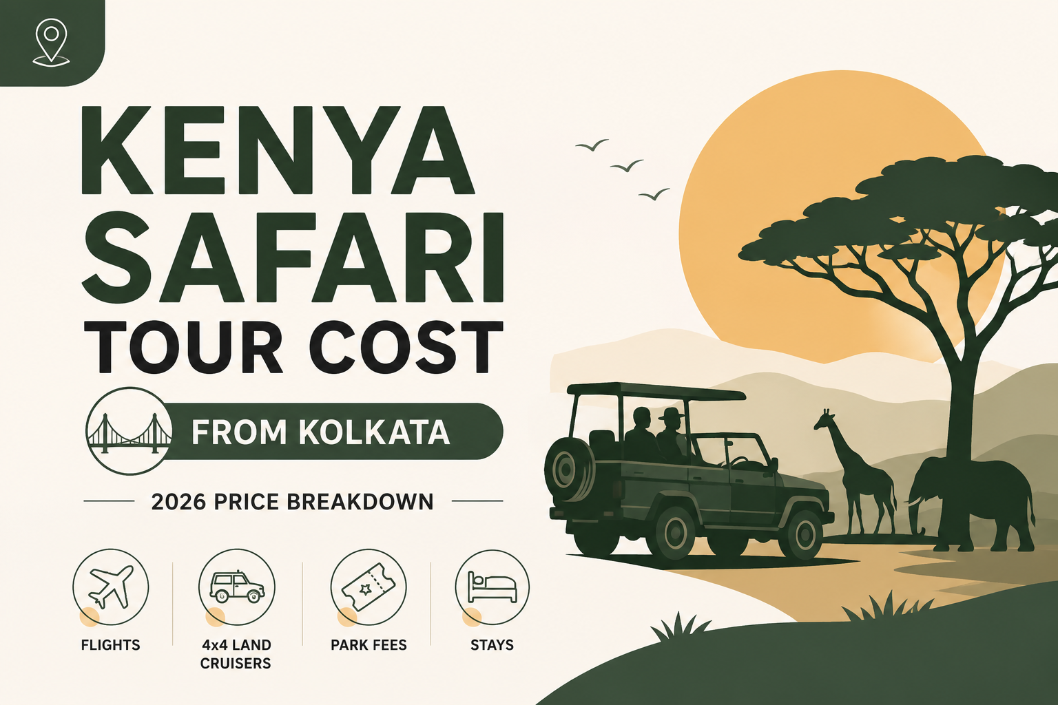Kenya Safari Tour Cost from Kolkata (2026 Price Breakdown): Flights, 4×4 Land Cruisers, Park Fees & Stays
